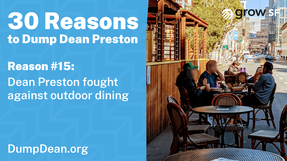 Dean Preston fought against outdoor dining