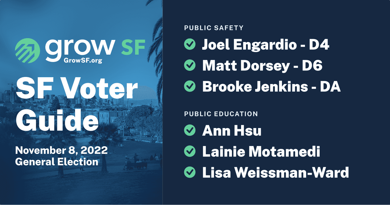 GrowSF San Francisco Voter Guide for the November 8, 2022 General Election