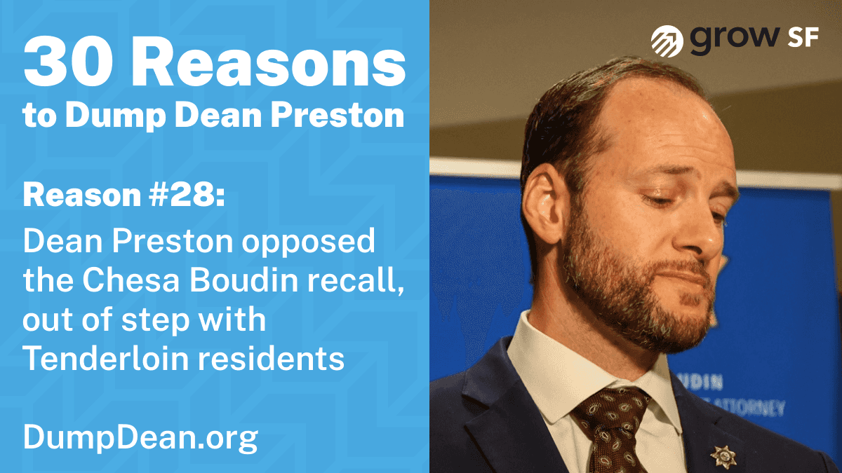 Dean Preston opposed the Chesa Boudin recall